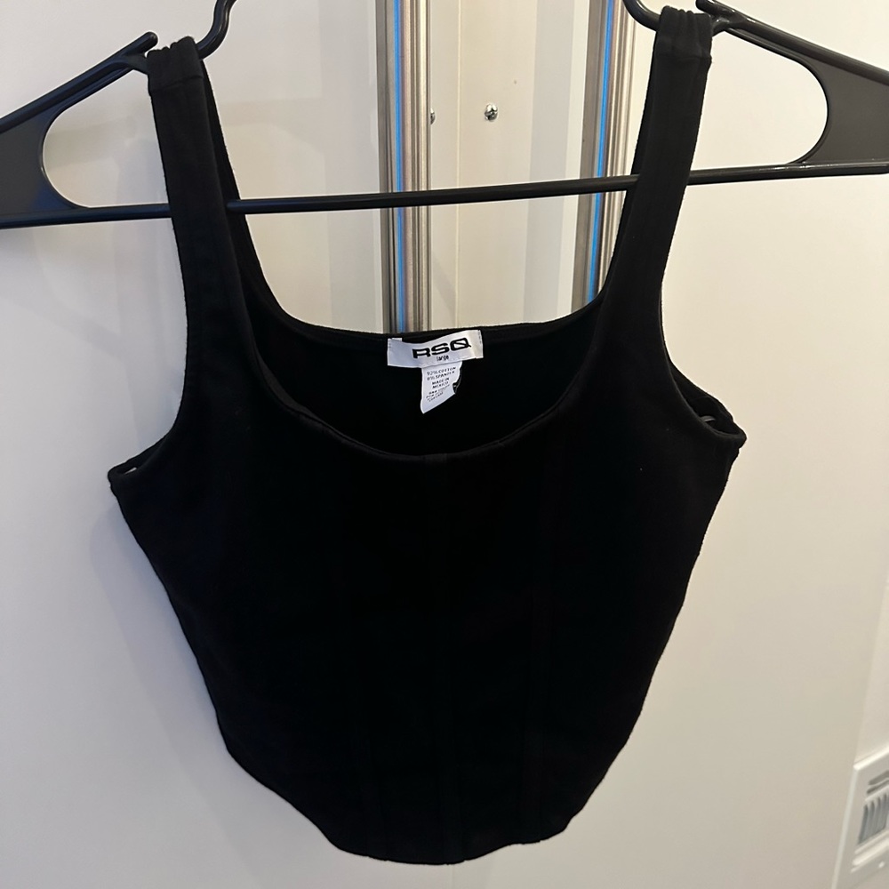 RSQ “Corset” Asymmetrical Crop Top